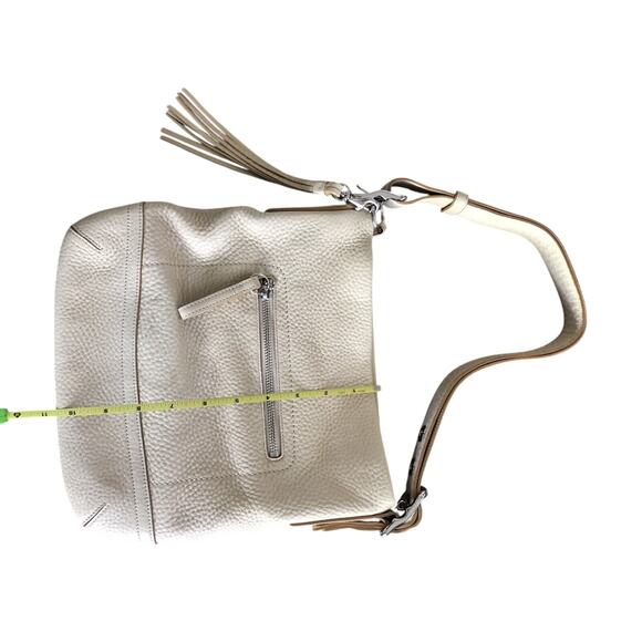 COACH L04S 1427 Legacy Medium Slim Shoulder Bag Parchment Pebble Leather Tassel - Picture 8 of 9